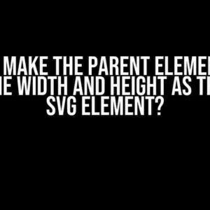 How to Make the Parent Element Have the Same Width and Height as the Child SVG Element?